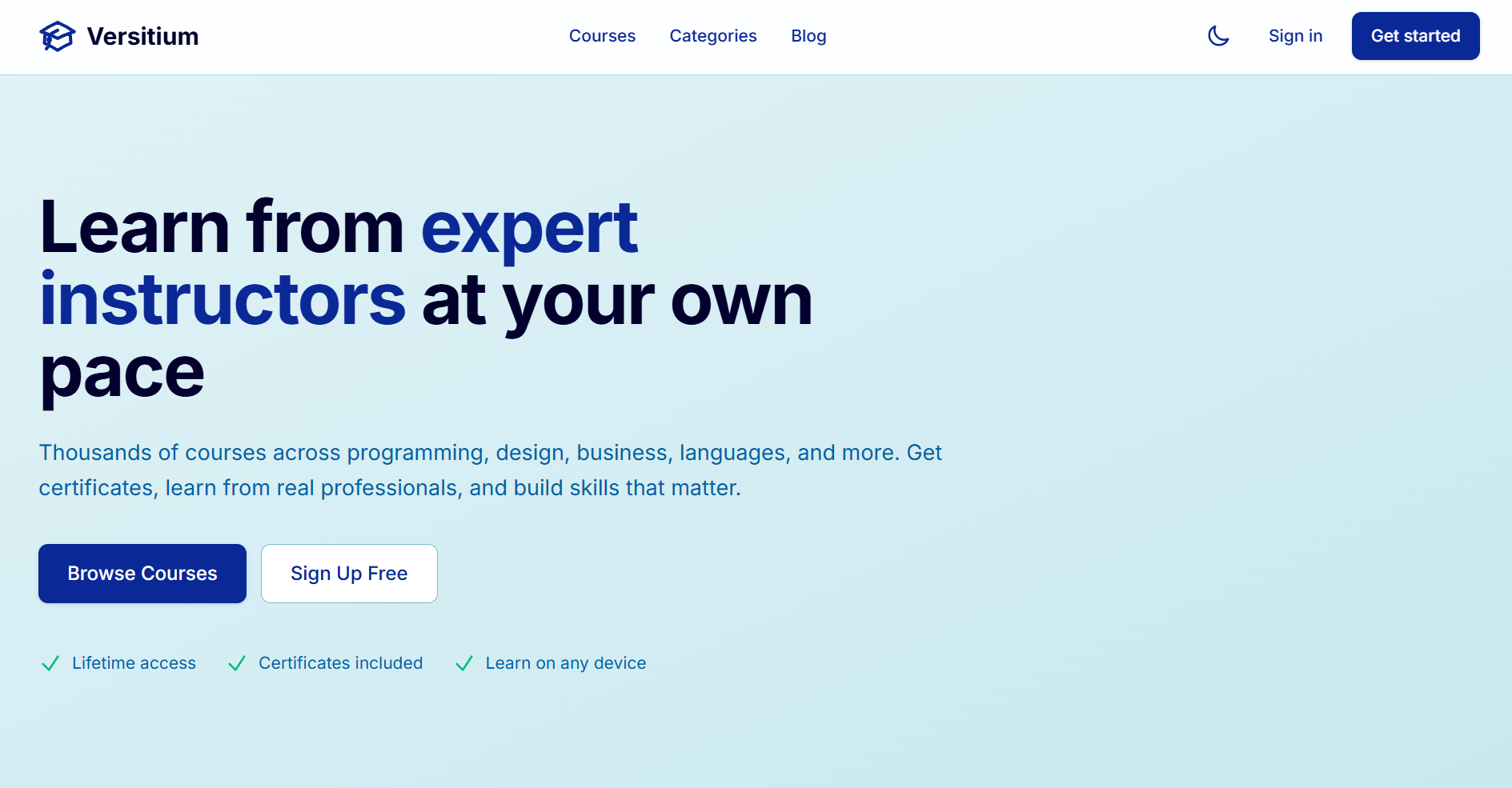 Versitium – Online Learning Management Platform